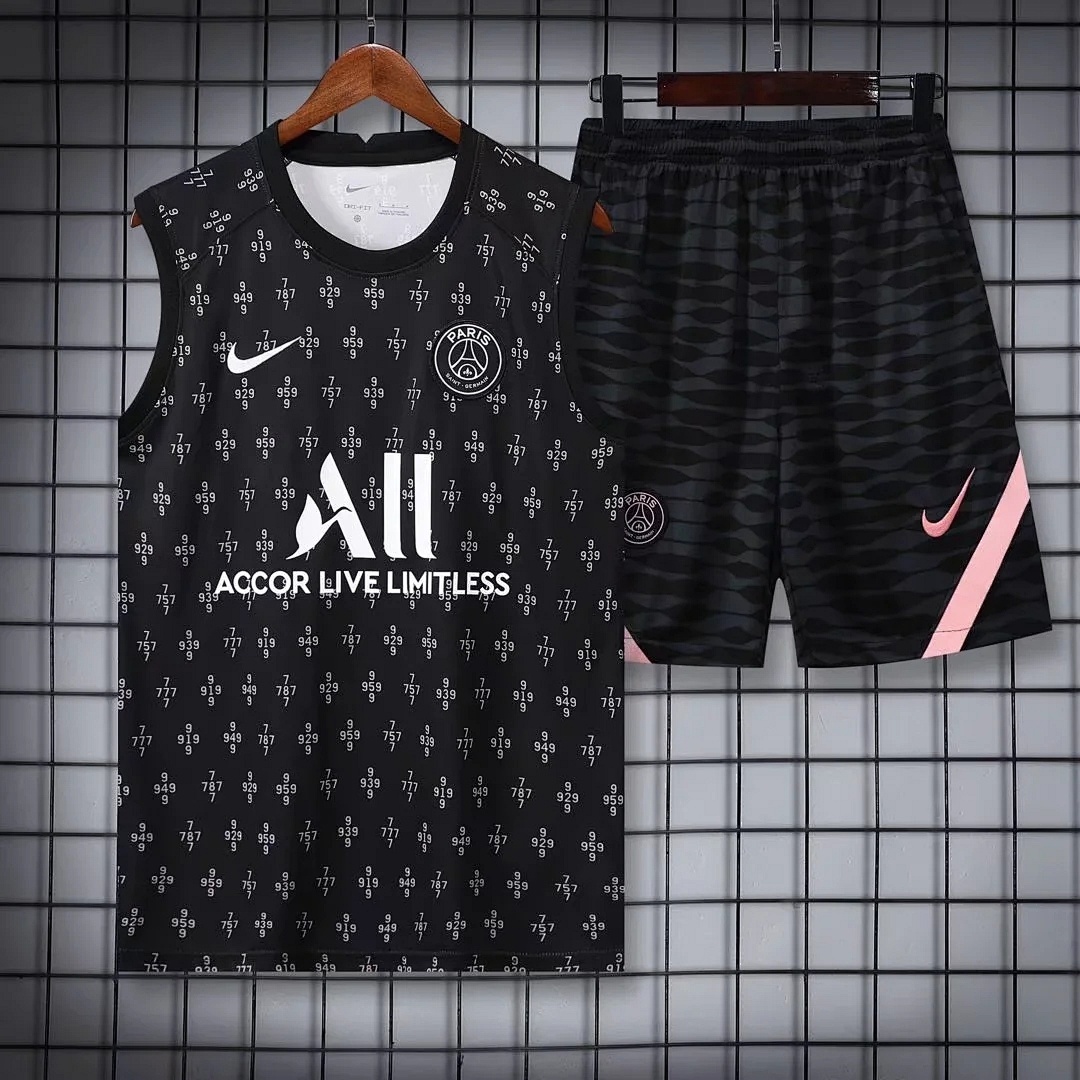 22/23 PSG Pre-match Training Black number Vest S-XXL