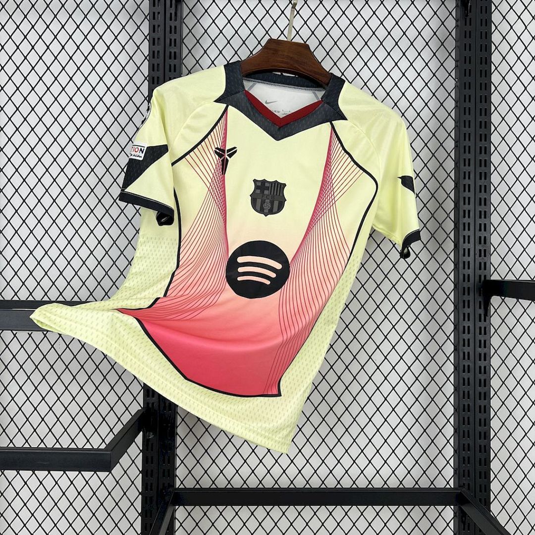 Barcelona 2025/26 yellow pink special edition Jersey (With Champions League)