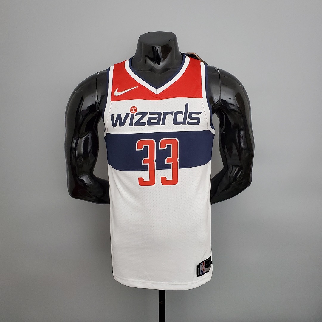 75th Anniversary Kuzma #33 Wizards Black Red White NBA Jersey S-XXL