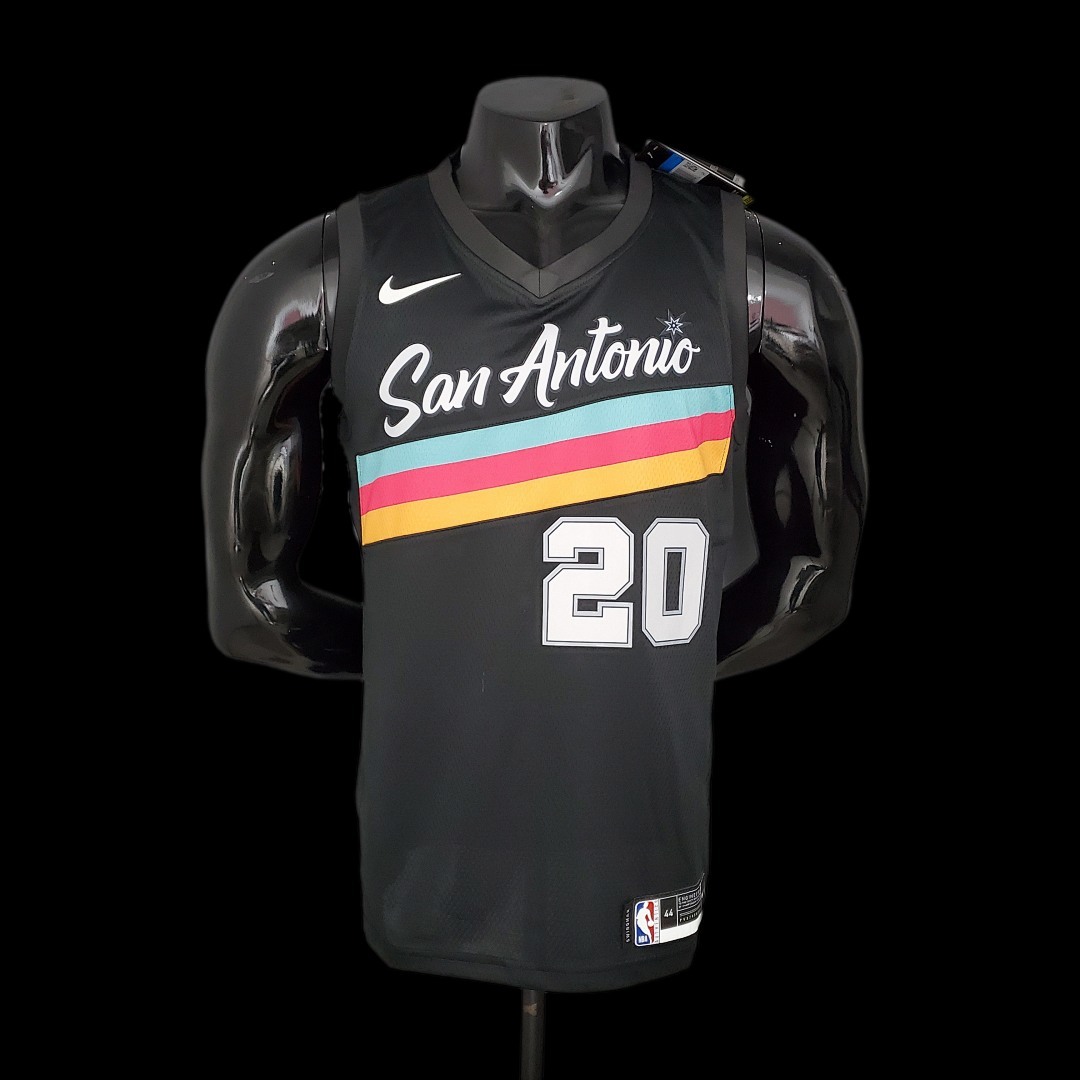 New GINOBILI#20 season Spurs City Edition black NBA jersey S-2XL