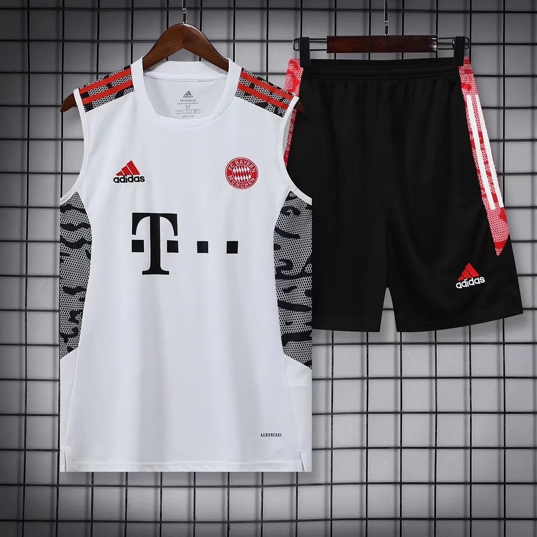22/23 Bayern Munich pre-match training suit white vest S-XXL