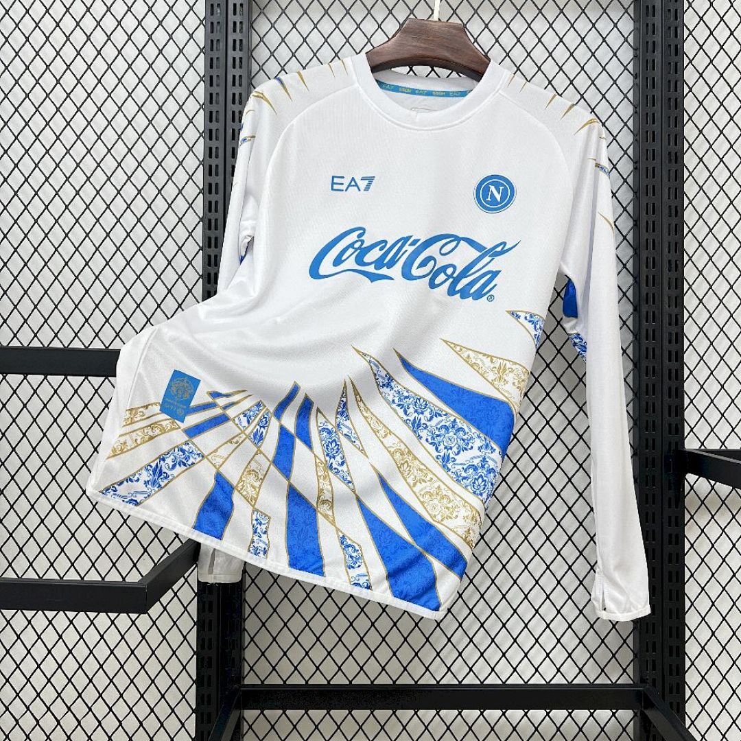 Mens Napoli 2025/26 Pre-Match Long Sleeve Jersey