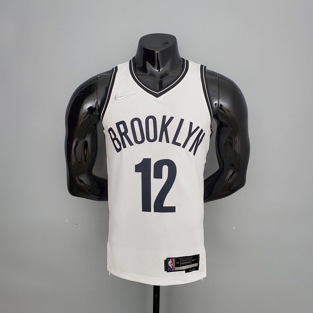 75th Anniversary Harris #12 Nets White NBA Jersey S-XXL
