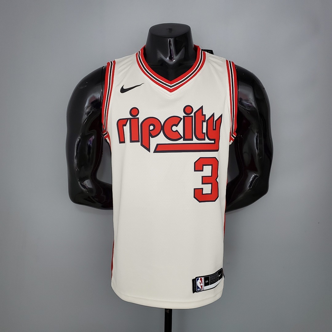 McCOLLUM#3 Portland Trail Blazers Beige NBA Jersey S-XXL