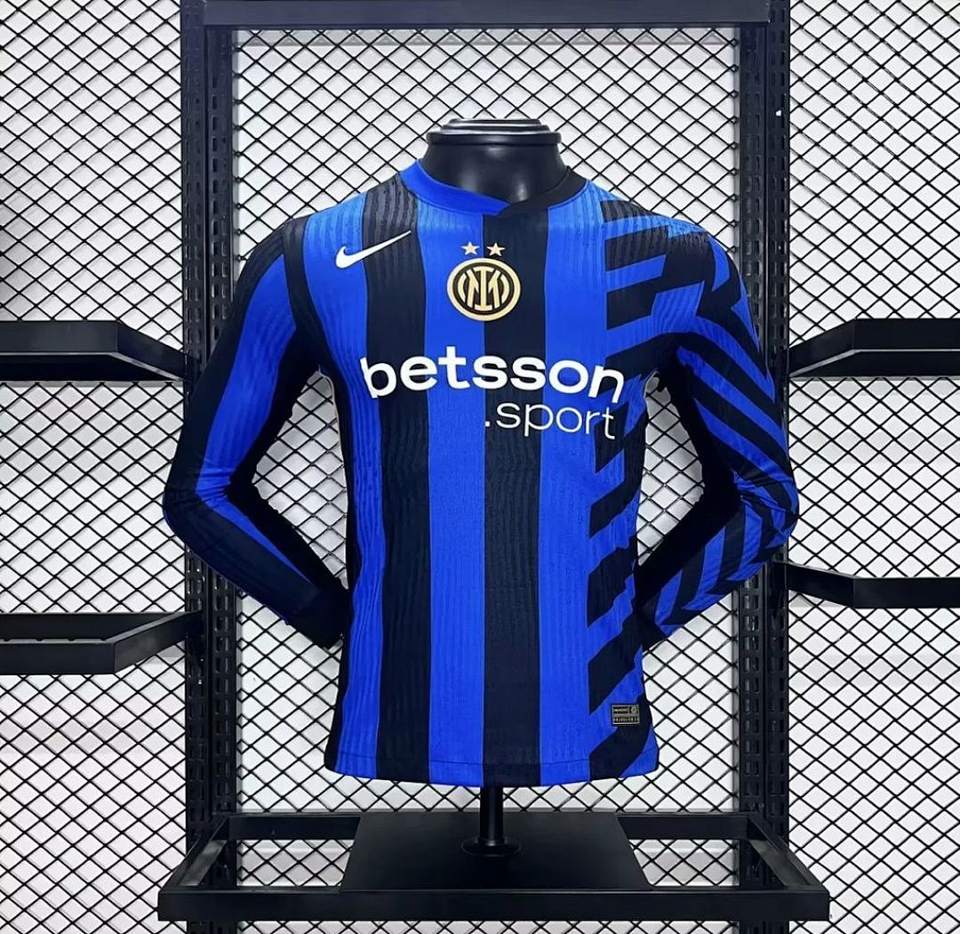 Inter Milan 2024/25 Home Long Sleeves Jersey Player Version S-XXL