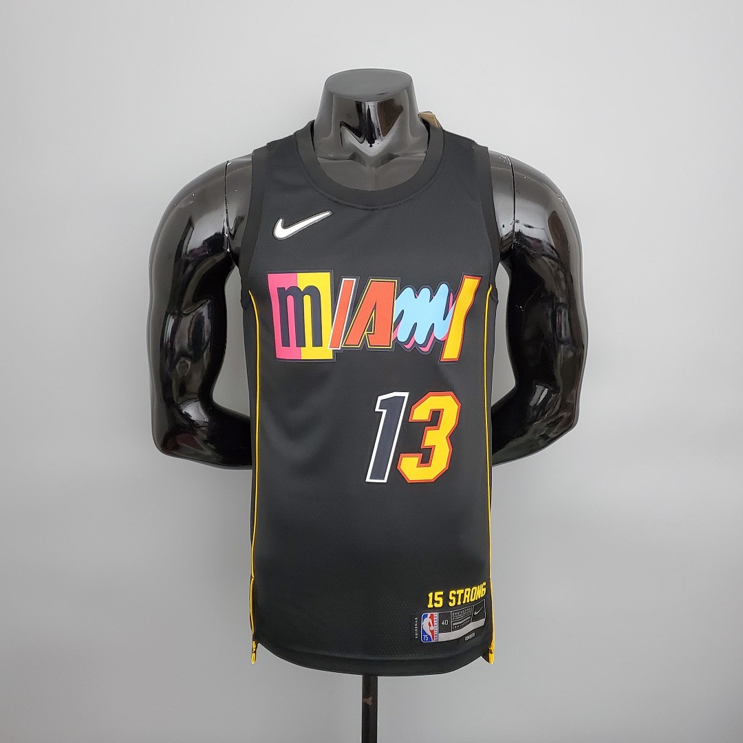 2022 Season Adebay #13 Heat City Edition Black NBA Jersey S-XXL