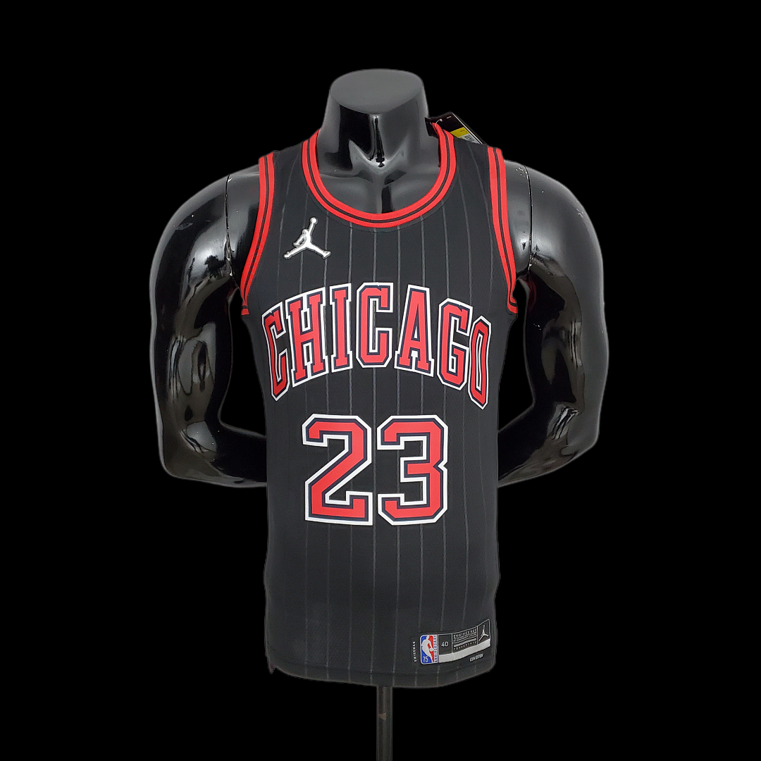 75th Anniversary Jordan #23 Bulls Flyers Black NBA Jersey S-XXL