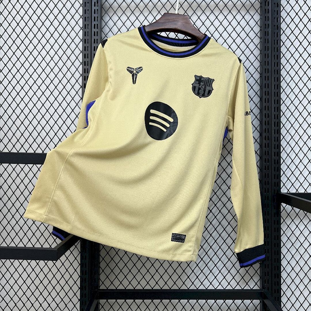 Mens Barcelona 2025/26 Away Long Sleeve Jersey