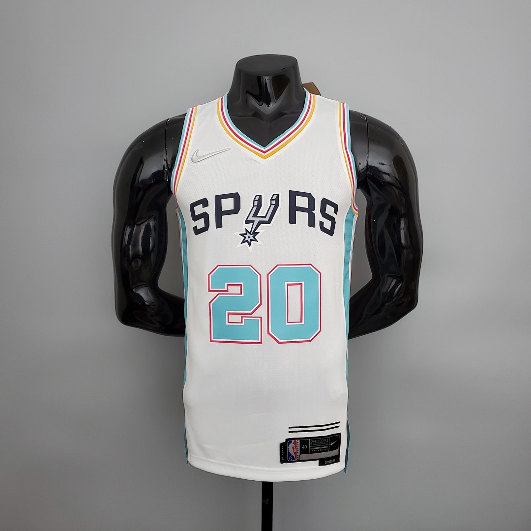 2022 season Ginobili #20 Spurs City Edition White NBA Jersey S-XXL