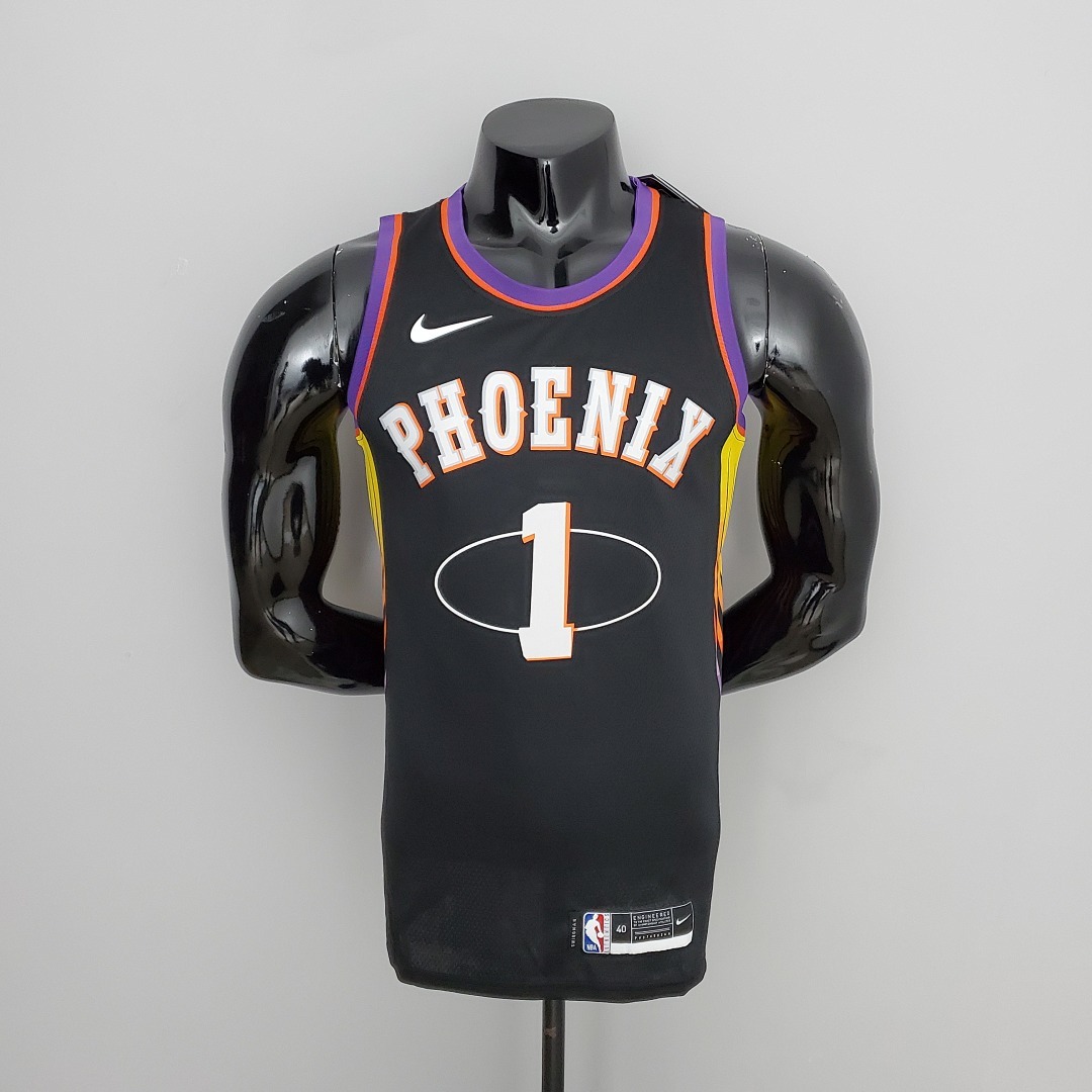 2022 Season Booker #1 Suns City Edition Black NBA Jersey S-XXL