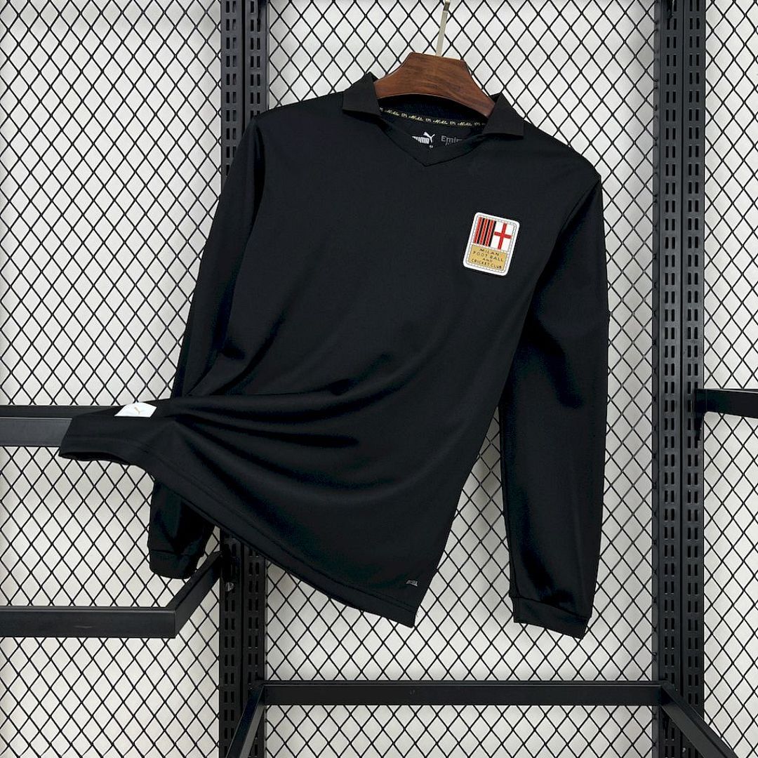 AC Milan 2024/25 125th Black goalkeeper Long Sleeves Retro Jersey S-XXL