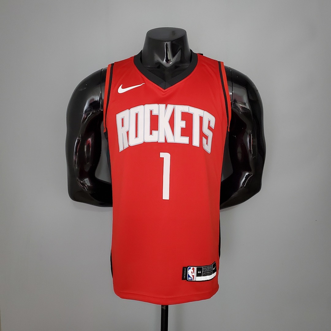 2021 McGRADY#1 Rockets Red NBA Jersey S-XXL