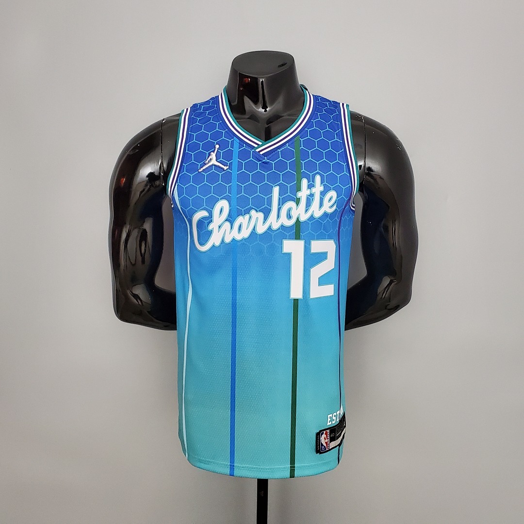 2022 OUBREJR.#12 Hornets City Edition Blue NBA Jersey S-XXL