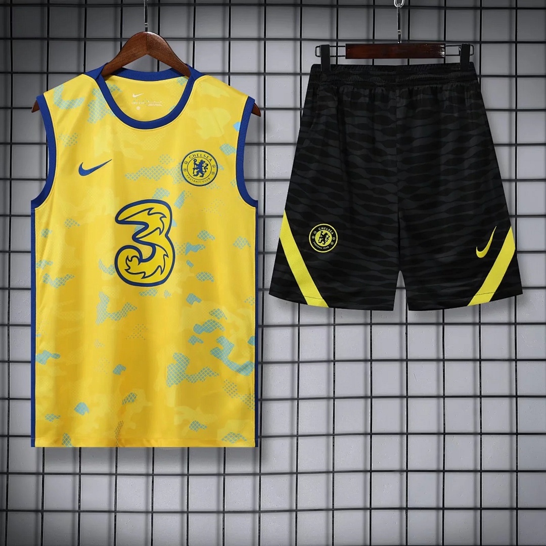 22/23 Chelsea Yellow Pre-match Training Vest S-XXL